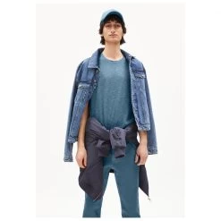 Armedangels Jaames Structure - T-Shirt -Outdoor Bekleidung Geschäft armedangels jaames structure t shirt detail 4