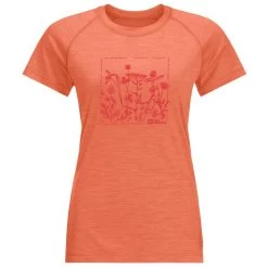 Jack Wolfskin Women's Kammweg Graphic S/S - Merinoshirt -Outdoor Bekleidung Geschäft jack wolfskin womens kammweg graphic s s merinoshirt 1