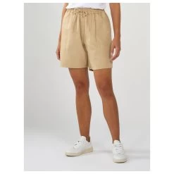 KnowledgeCotton Apparel Women's Cotton-Linen Blend Shorts - T-Shirt -Outdoor Bekleidung Geschäft knowledgecotton apparel womens cotton linen blend shorts t shirt detail 3