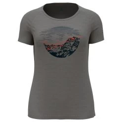 Odlo Women's T-Shirt Crew Neck S/S Ascent Pw 130 Sunr - Merinoshirt