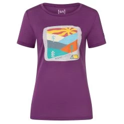 Super.natural Women's Mountain Art Tee - Merinoshirt -Outdoor Bekleidung Geschäft supernatural womens mountain art tee merinoshirt 1