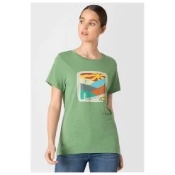 Super.natural Women's Mountain Art Tee - Merinoshirt -Outdoor Bekleidung Geschäft supernatural womens mountain art tee merinoshirt detail 3